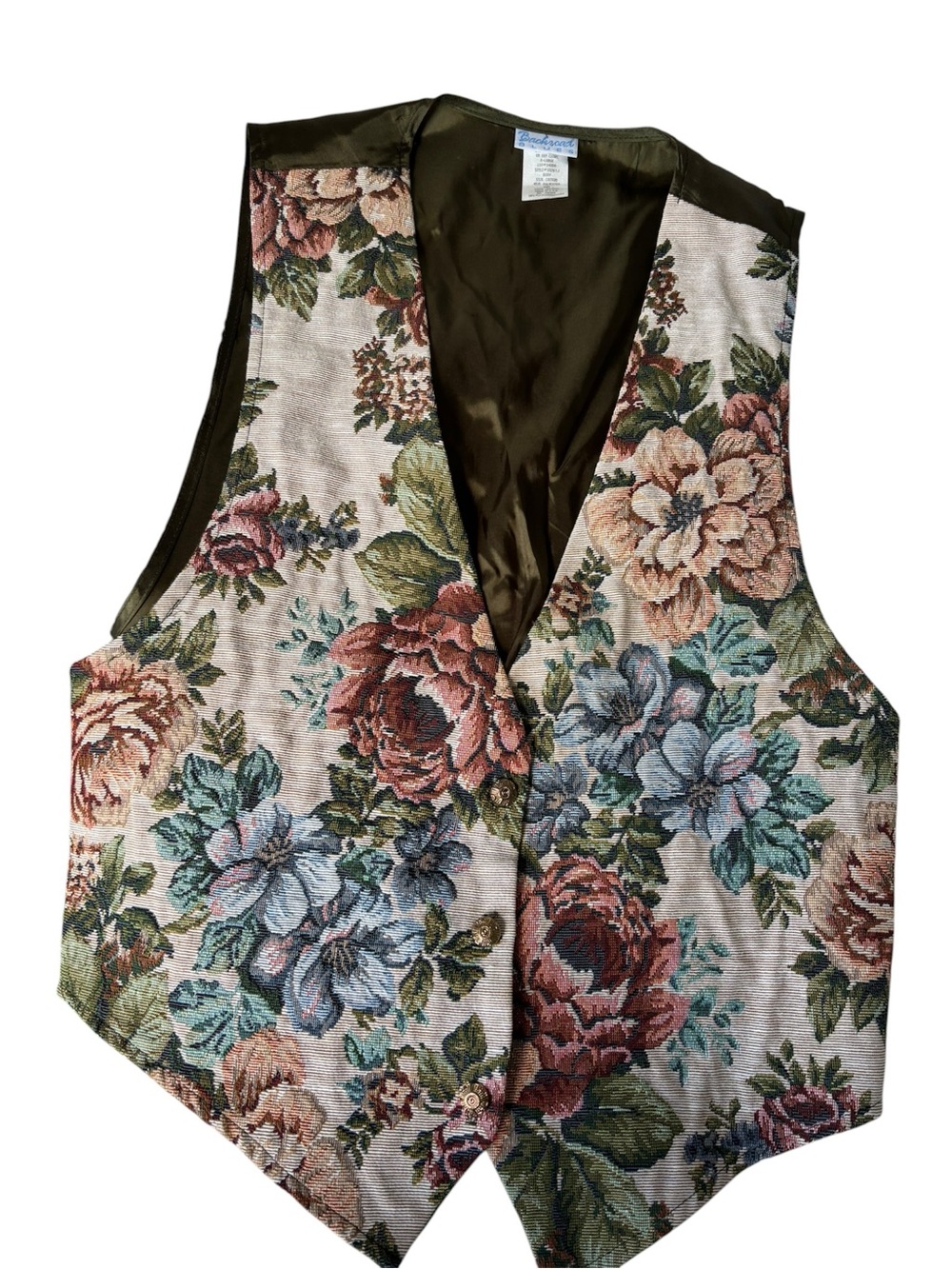 Backroad Blues Floral Tapestry Vest 🌸 - Picture 2 of 6